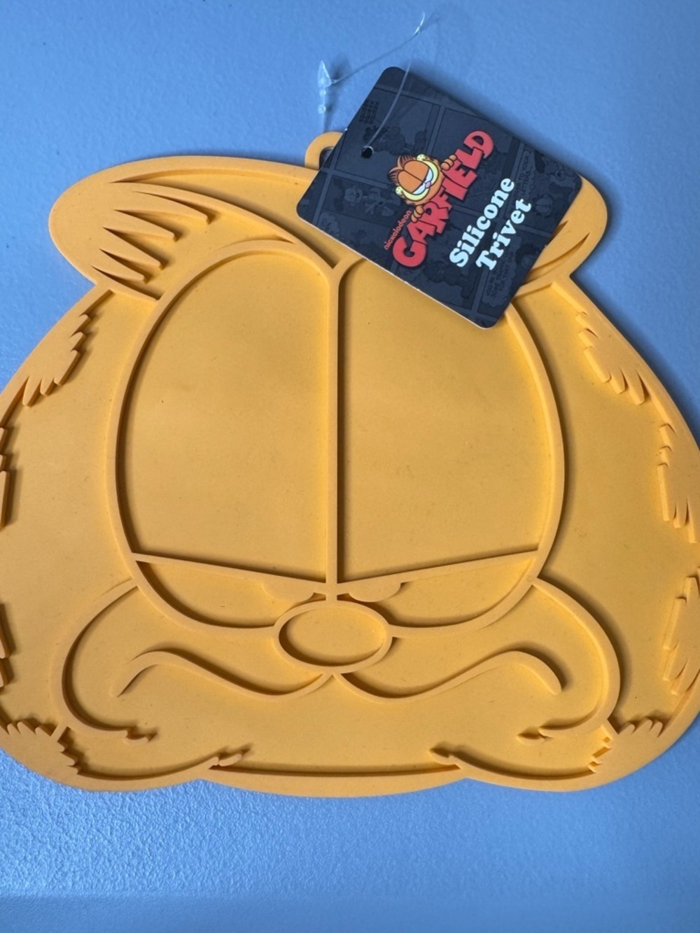 Garfield cat Silicone Trivet - Bright Yellow Cartoon Face novelty cooking kitche